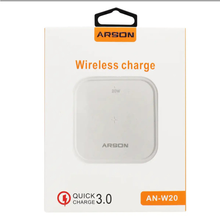 شارژر وایرلس فست شارژ 20 وات آرسون مدل AN-W20